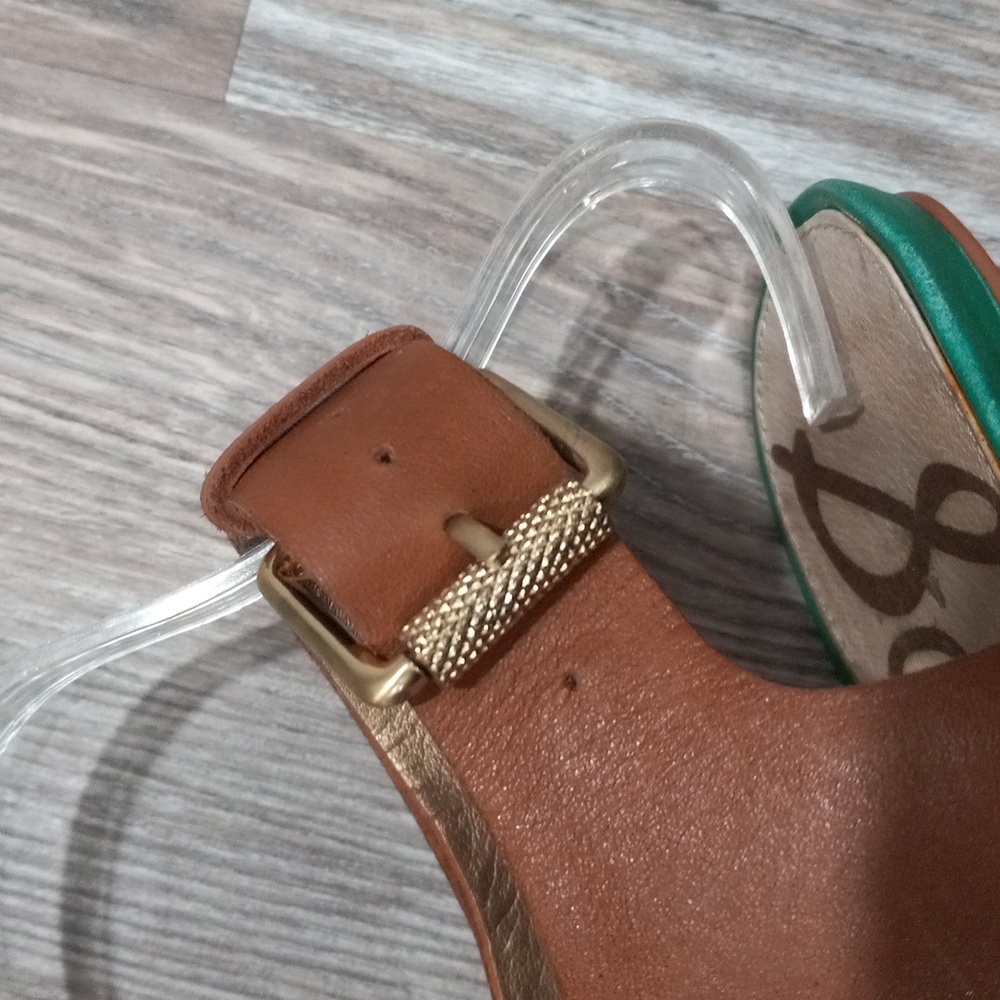Sam Edelman Brown and Teal Heels - Picture 5 of 16